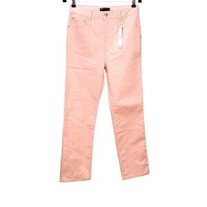 ASOS DESIGN High Rise Sassy Cigarette Jeans In Wax Coated Pink